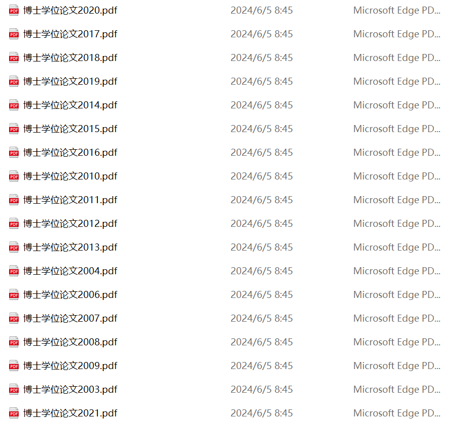 美国所有博士学位论文