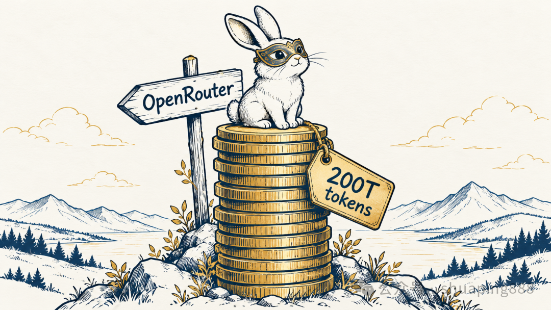 戴着面具的兔子和 OpenRouter 上 200 万亿 token 的调用量