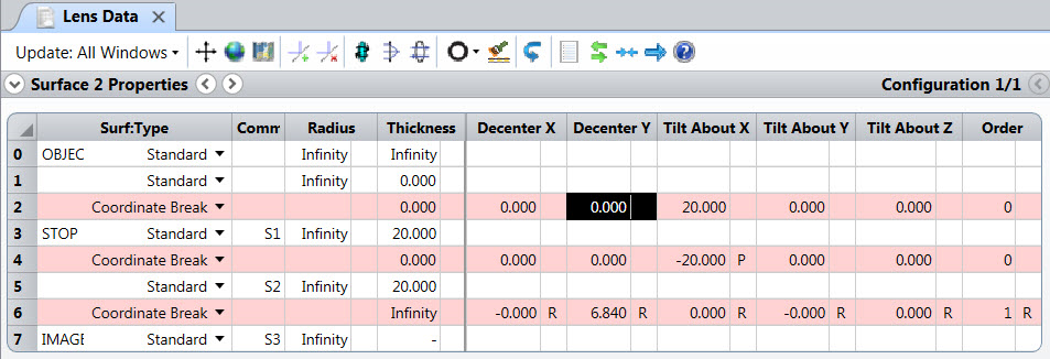 Ansys Zemax｜如何使用坐标返回功能恢复原坐标系的图5