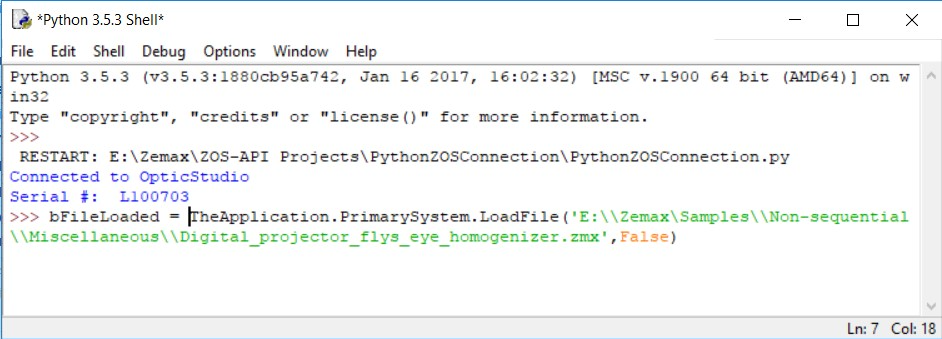 ZEMAX | 使用ZOS-API交互扩展连接Python与OpticStudio的图8