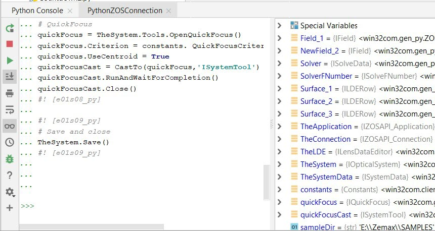ZEMAX | 使用ZOS-API交互扩展连接Python与OpticStudio的图16