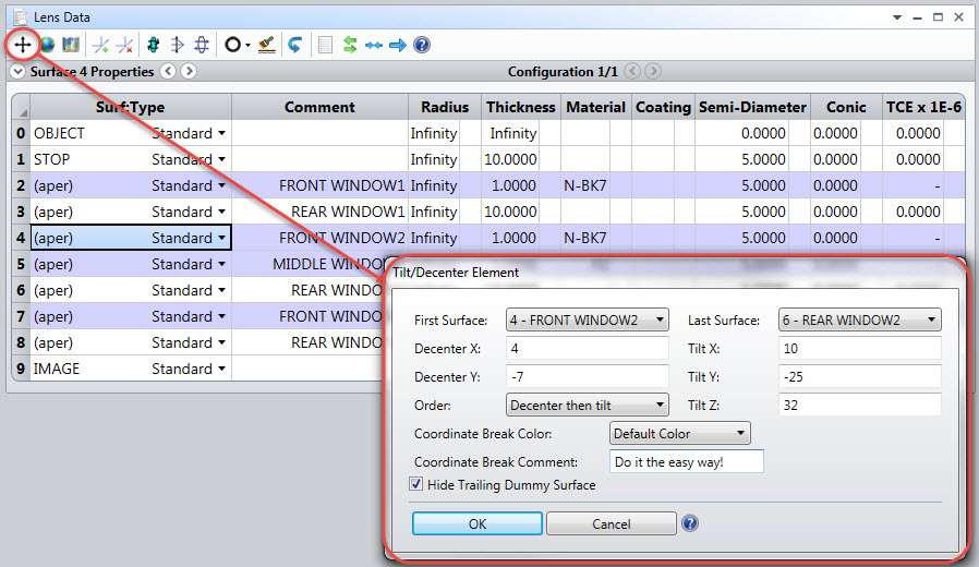ZEMAX | 如何倾斜和偏心序列光学元件的图16