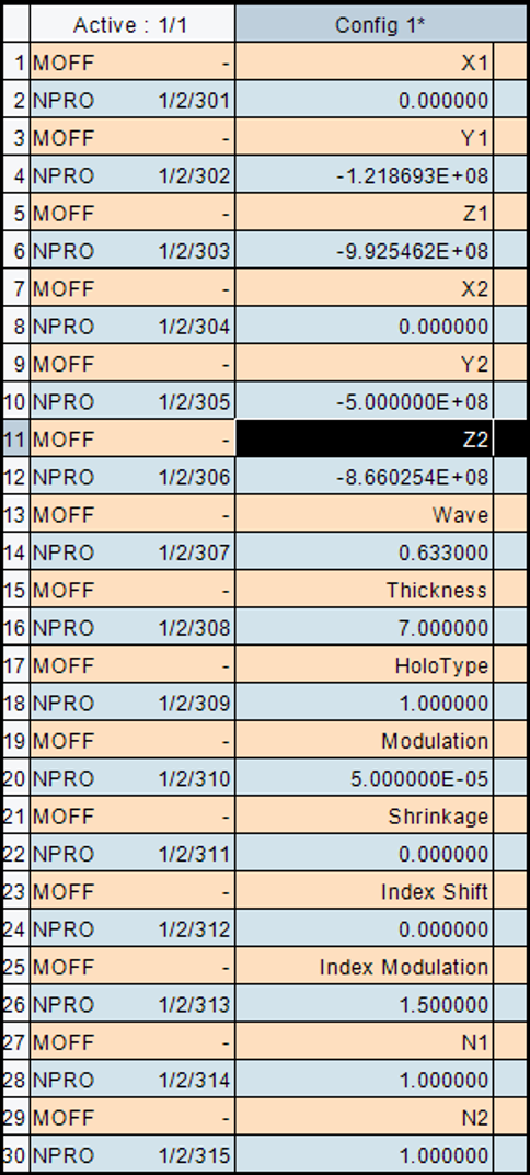 Ansys Zemax | 利用 Kogelnik 方法模拟体全息光栅的衍射效率的图49