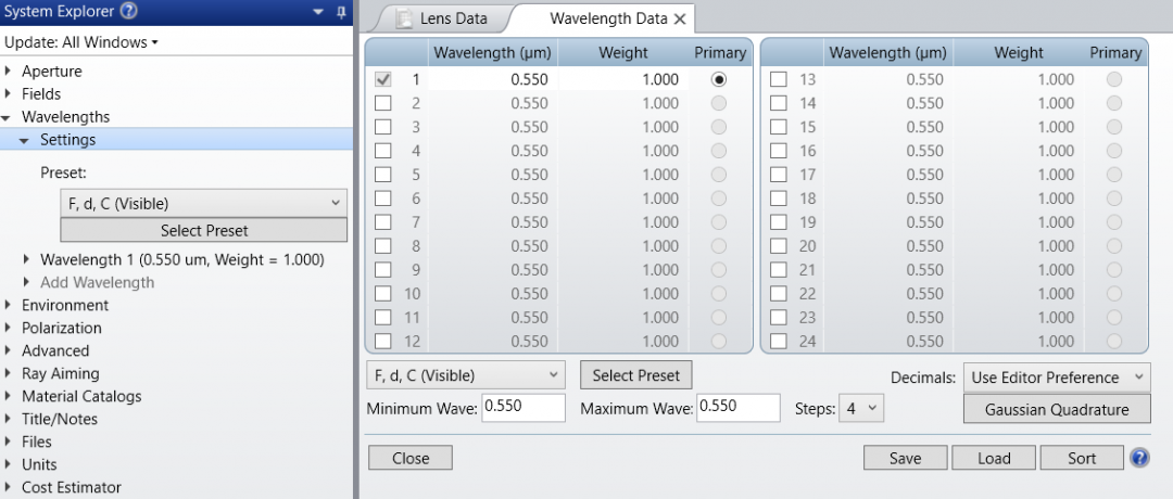 Ansys Zemax | 如何設(shè)計(jì)單透鏡 第一部分：設(shè)置的圖8