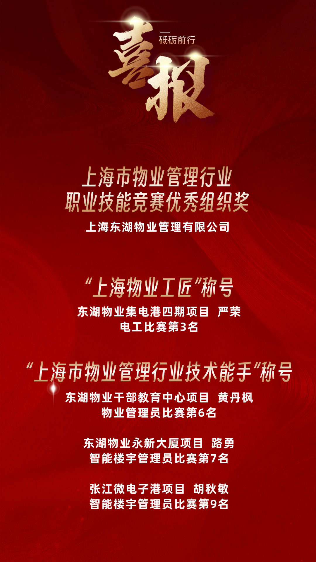 上海物业展-踔厉奋发，载誉前行 | 东湖物业获行业多项荣誉！