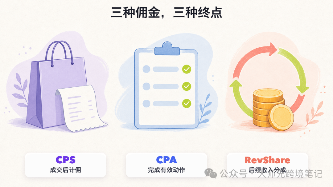 联盟营销CPS CPA RevShare怎么选 谷歌广告投手佣金模式对比