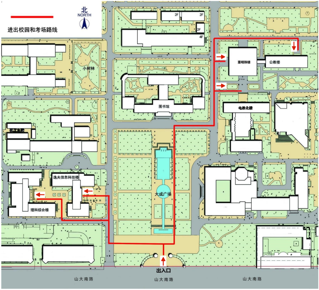 山东大学中心校区地图图片