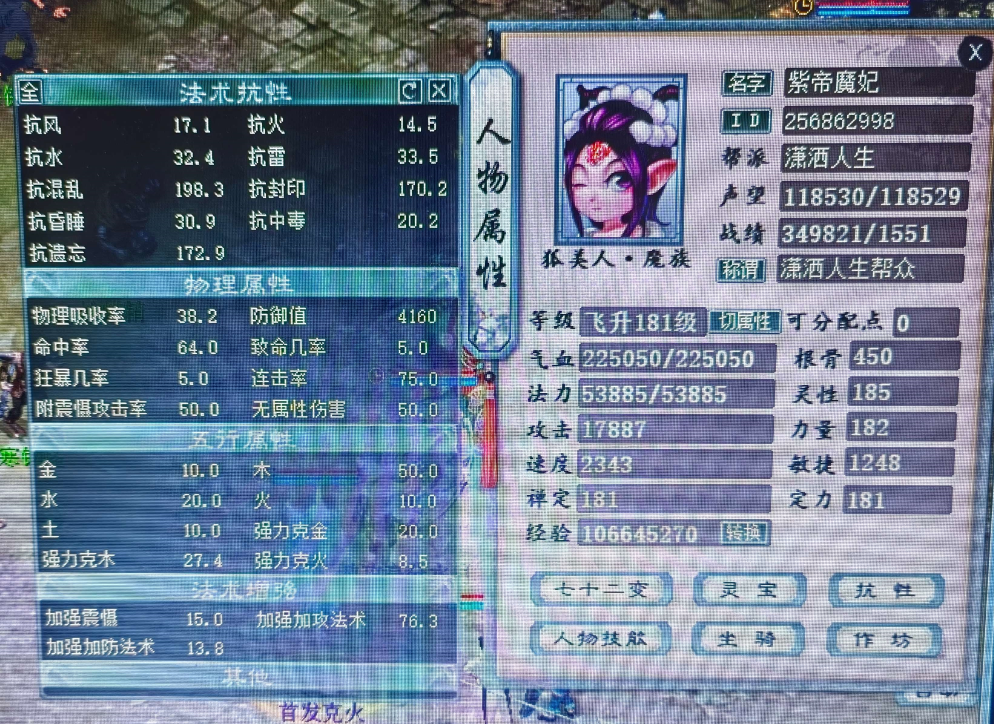 大话西游2:全服第一敏魔属性?欢迎来踢馆!