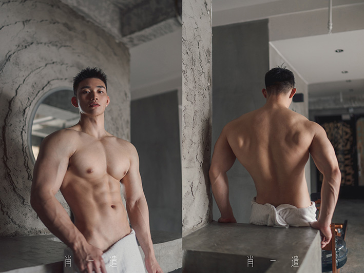 肖一谴镜头下的肌肉帅哥：白里透红大胸肌，颜值身材双在线！