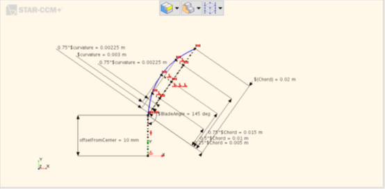 Simcenter STAR-CCM + 3D-CAD中的离心风机参数化示例的图5