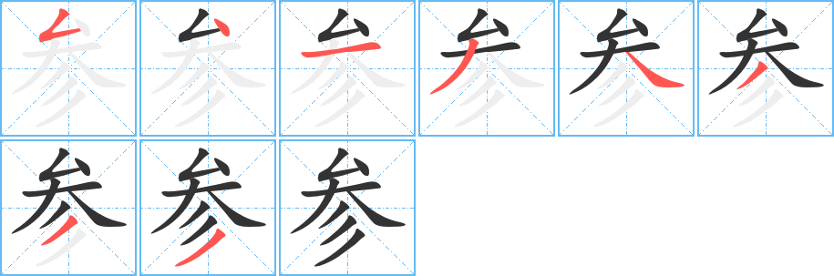 参的多音字组词组 参组词有哪些 参组词大全 参笔顺笔画