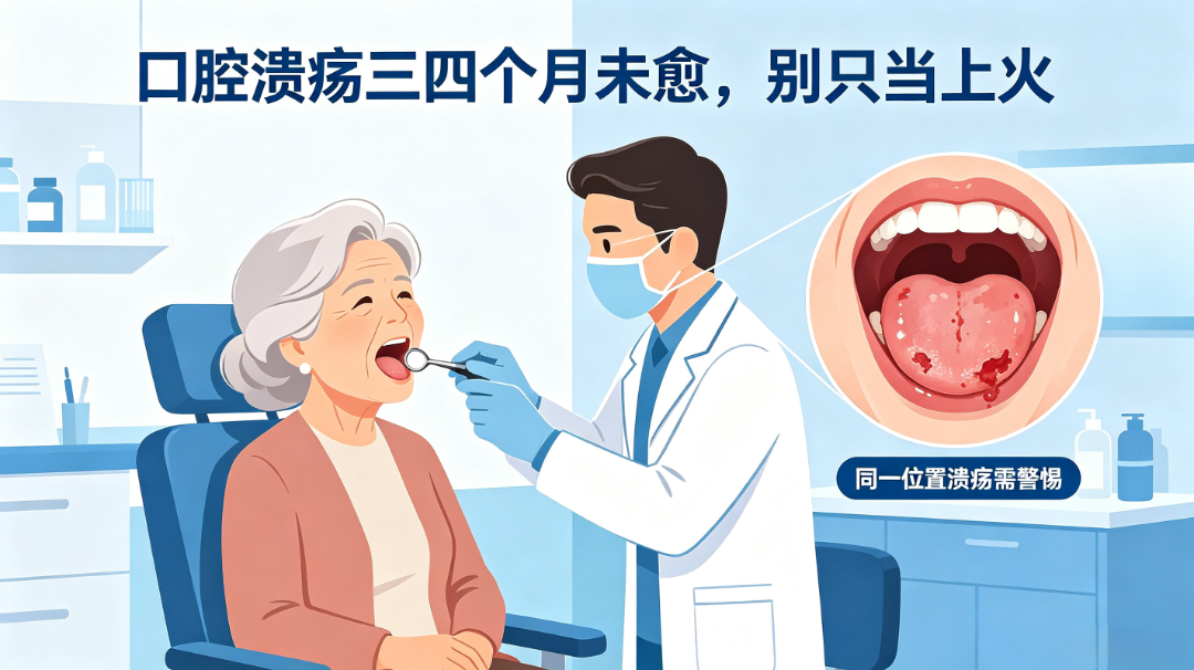 口腔溃疡三四个月未愈，竟确诊舌癌！这些早期预警信号，千万别掉以轻心！.png