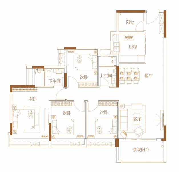 番禺星河盛世锦城在售户型95-128㎡