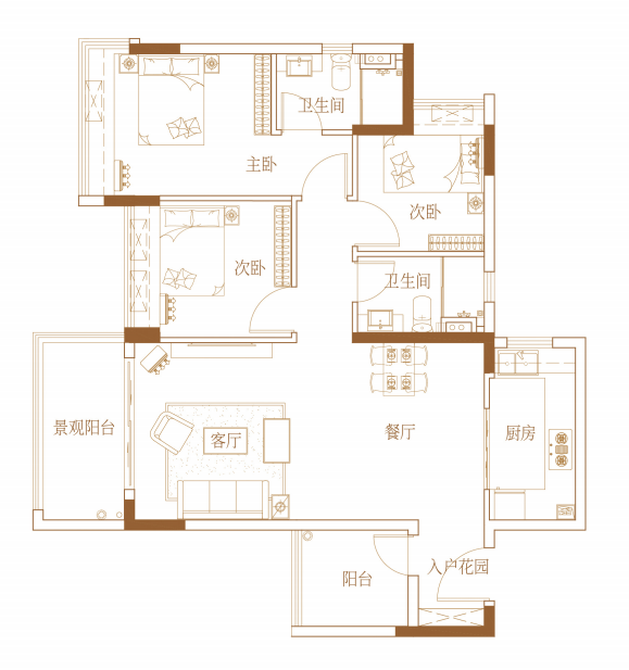 番禺星河盛世锦城在售户型95-128㎡
