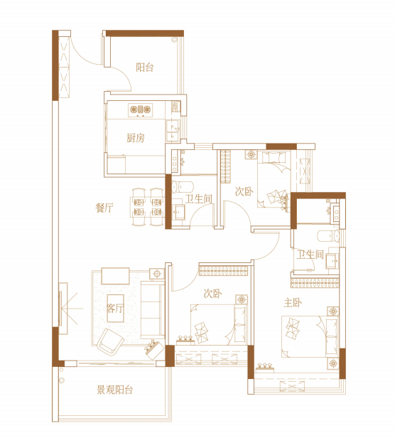 番禺星河盛世锦城在售户型95-128㎡