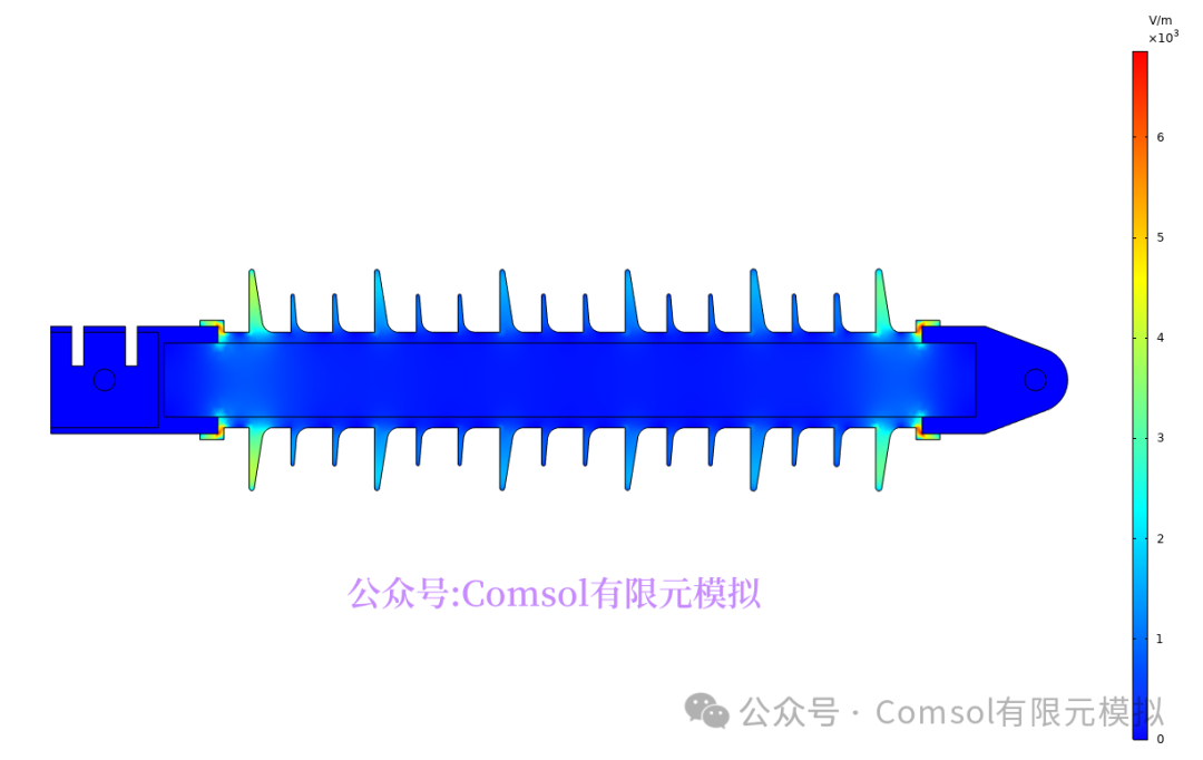 110kV线路绝缘子电压和电场分布计算的图7