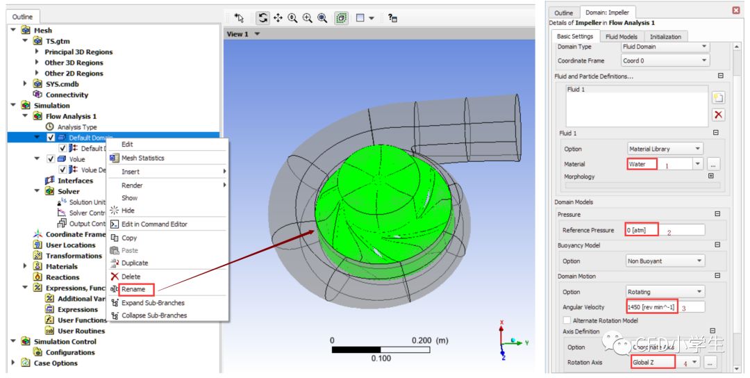 ANSYS CFX 带蜗壳离心泵性能仿真分析的图6