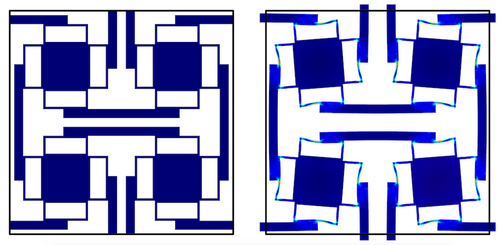 在 COMSOL 中分析特殊的多孔弹性超材料的图3