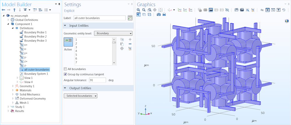 在 COMSOL 中分析特殊的多孔弹性超材料的图8