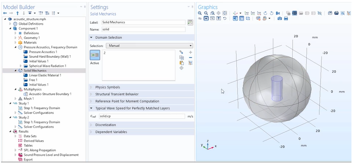 使用 COMSOL 模拟声-结构的相互作用的图5