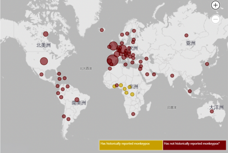 全球猴痘疫情地图