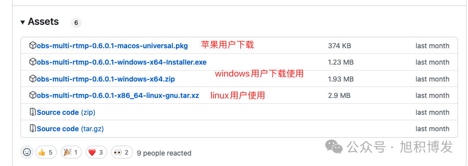 obs-multi-rtmp 的 GitHub 发布页