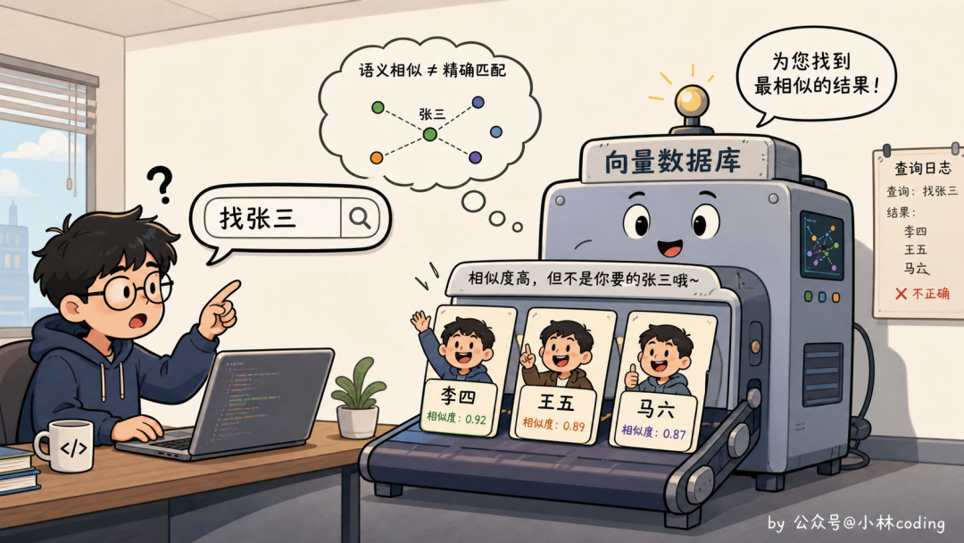 向量召回错误示意图