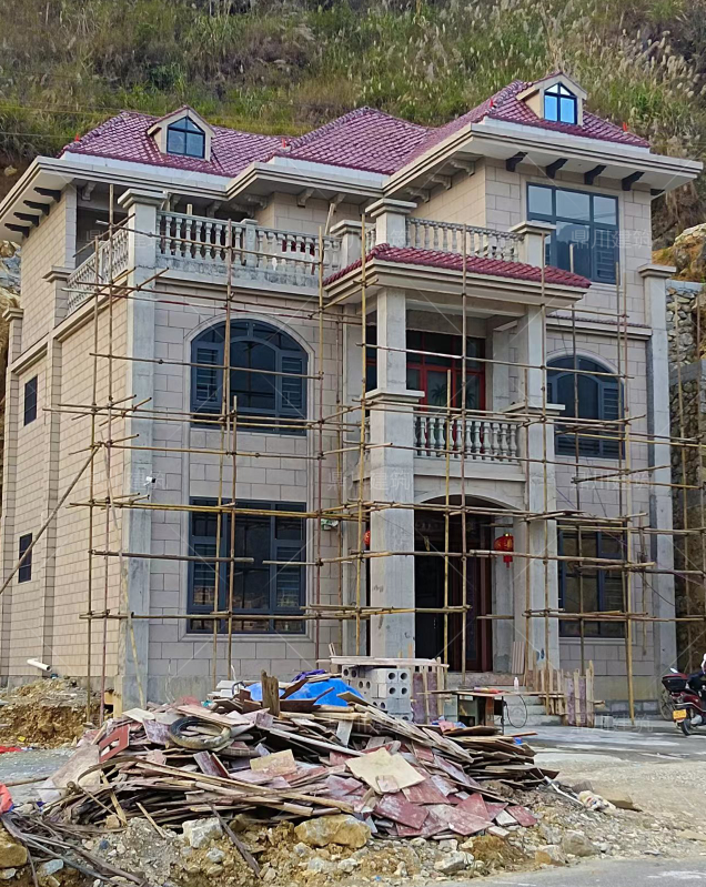 13套建房实拍一比一还原效果图建出来大家都说农村好
