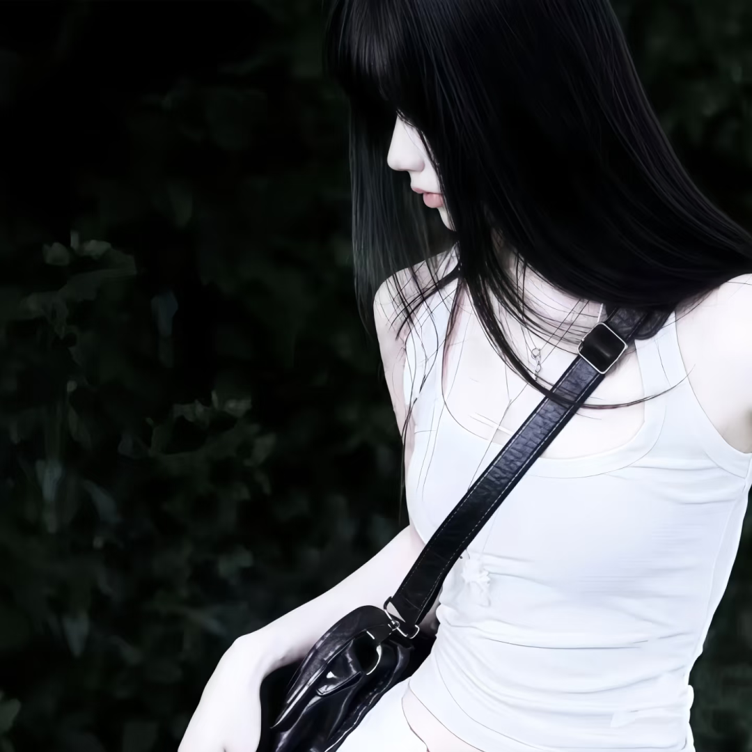 纯欲侧脸女生头像