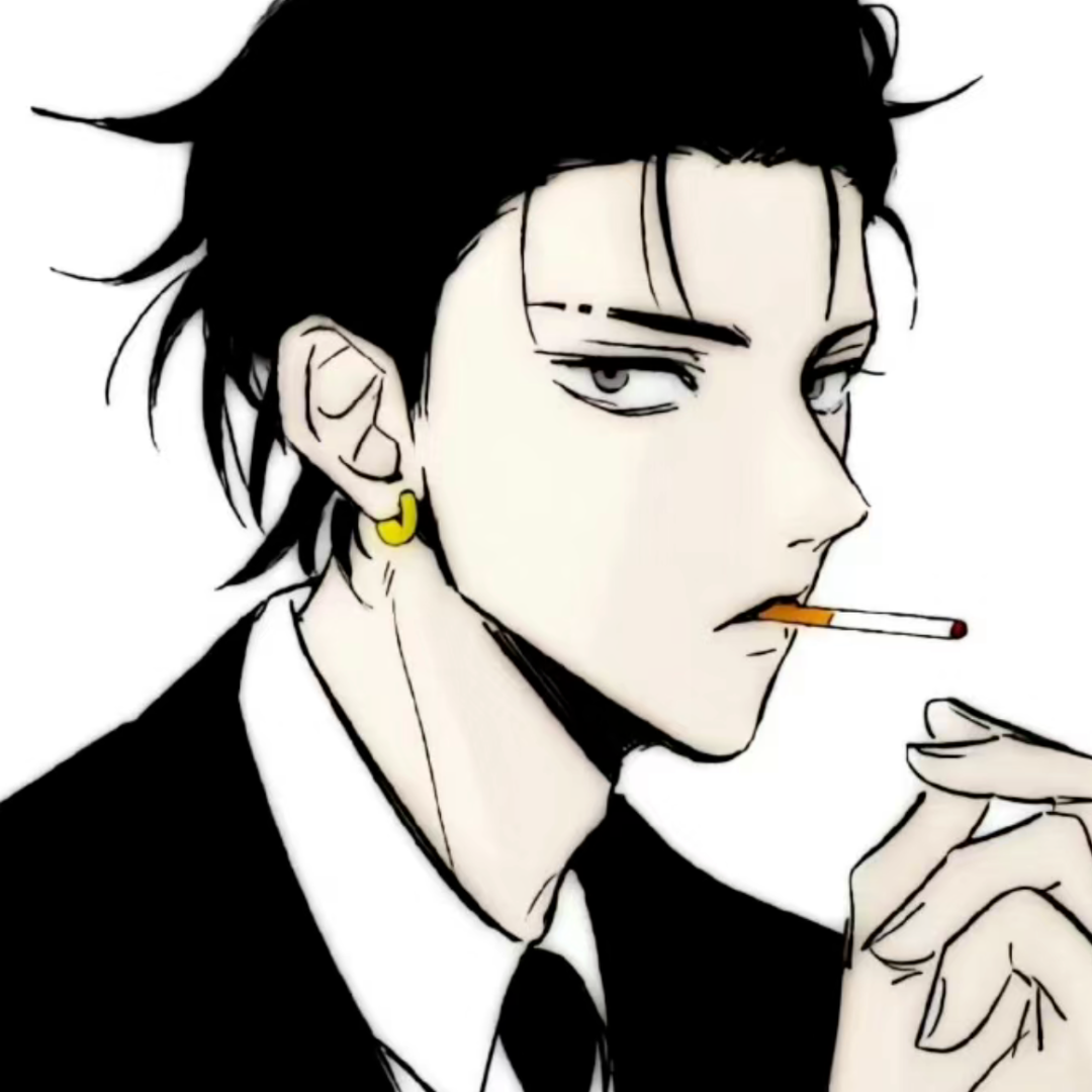 黑白冷酷动漫头像男