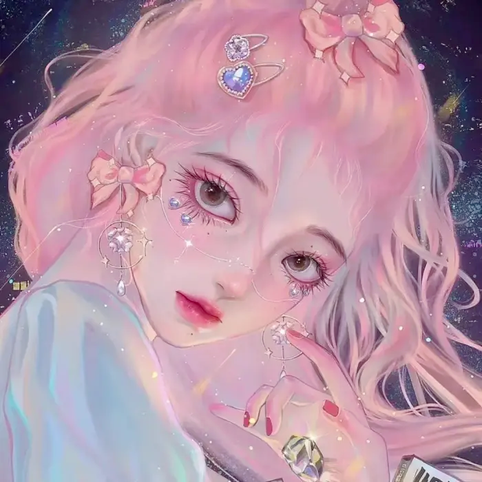 唯美手绘动漫头像女