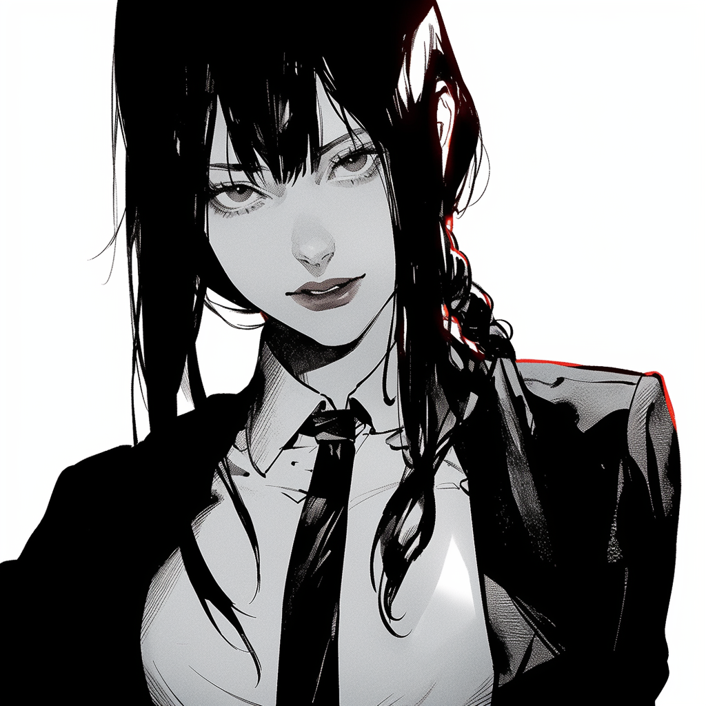 冷酷黑白动漫头像女