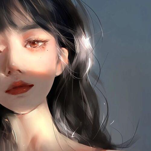 温柔手绘动漫头像女