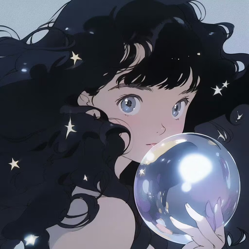 水晶球动漫头像女