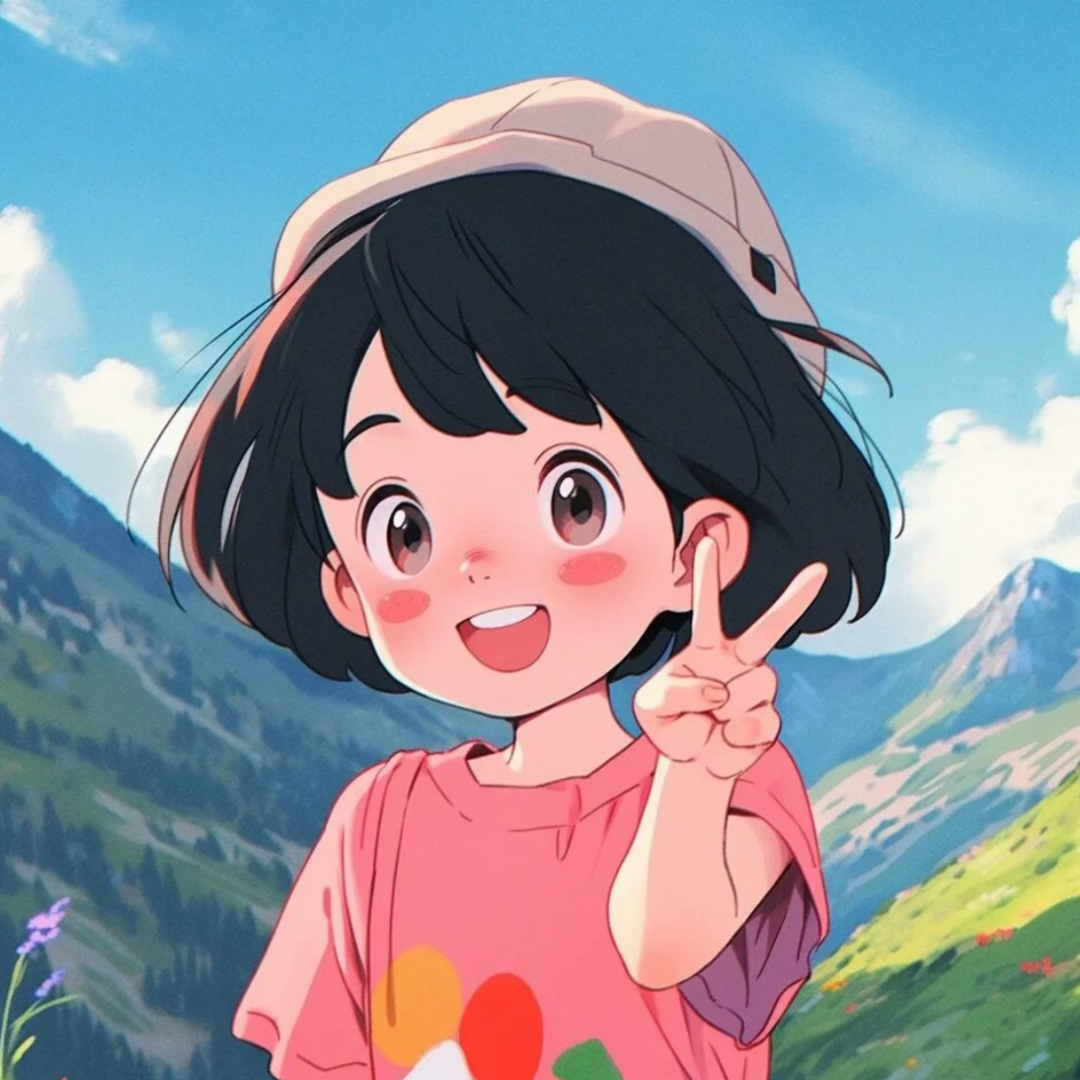 剪刀手唯美治愈动漫头像女