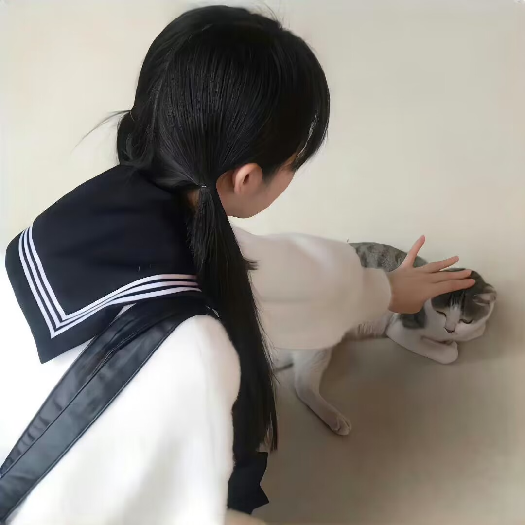 学院风不露脸女生头像