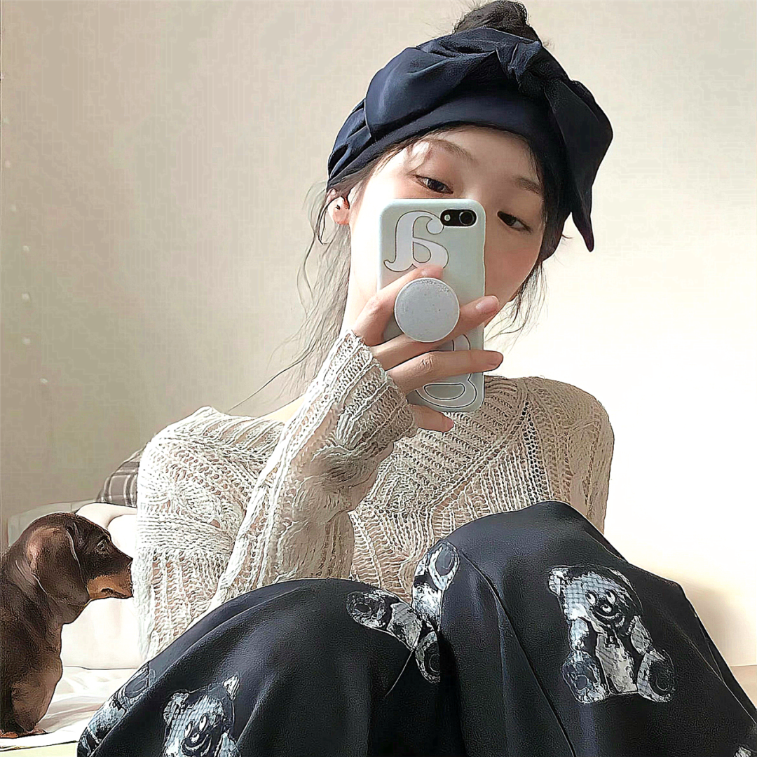 自拍手机女生头像