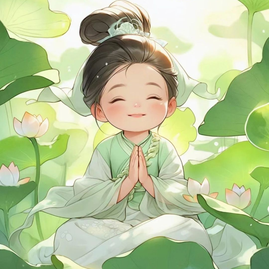 小清新荷叶四人闺蜜头像动漫闺蜜头像