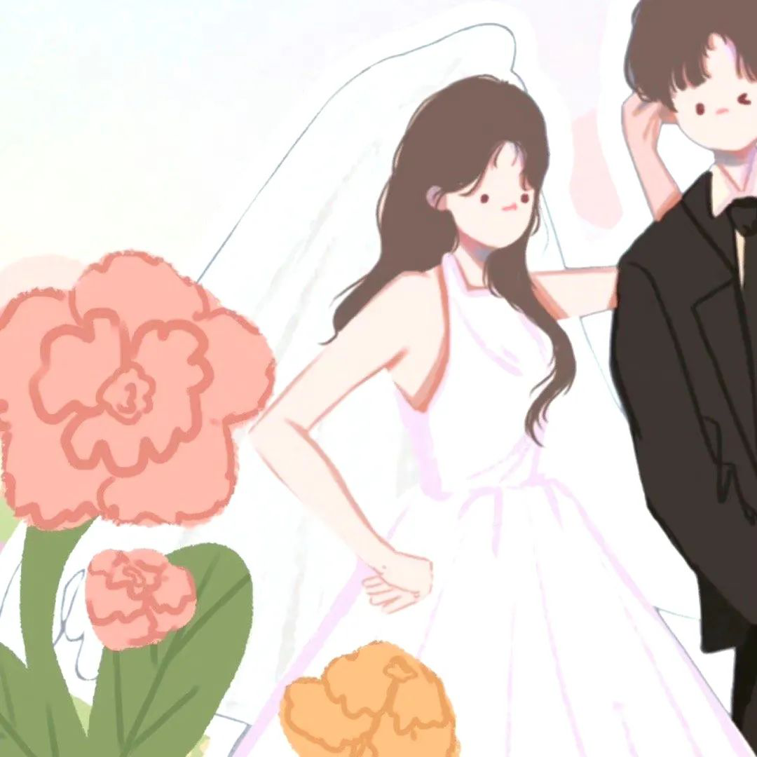 婚纱动漫情侣头像
