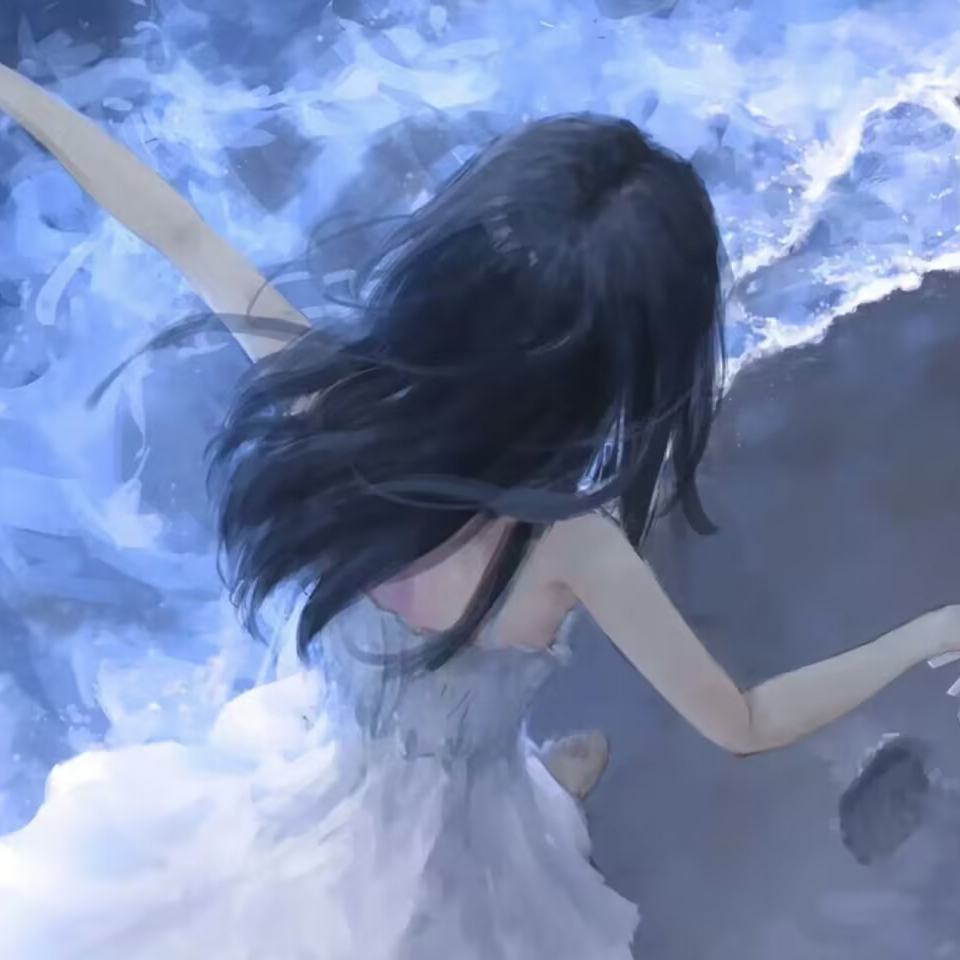 海边动漫头像女