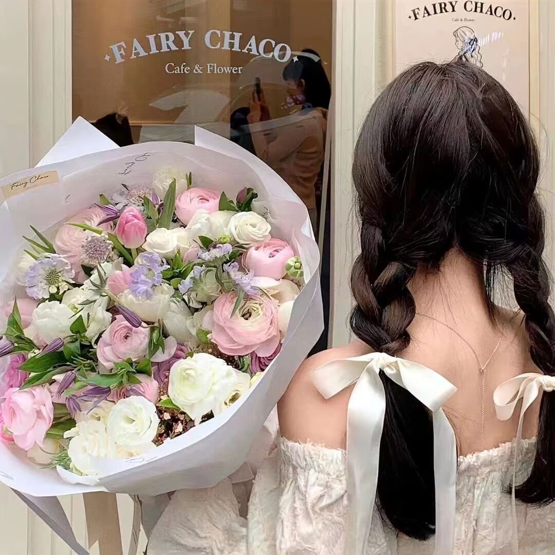 氛围感不露脸鲜花女生头像