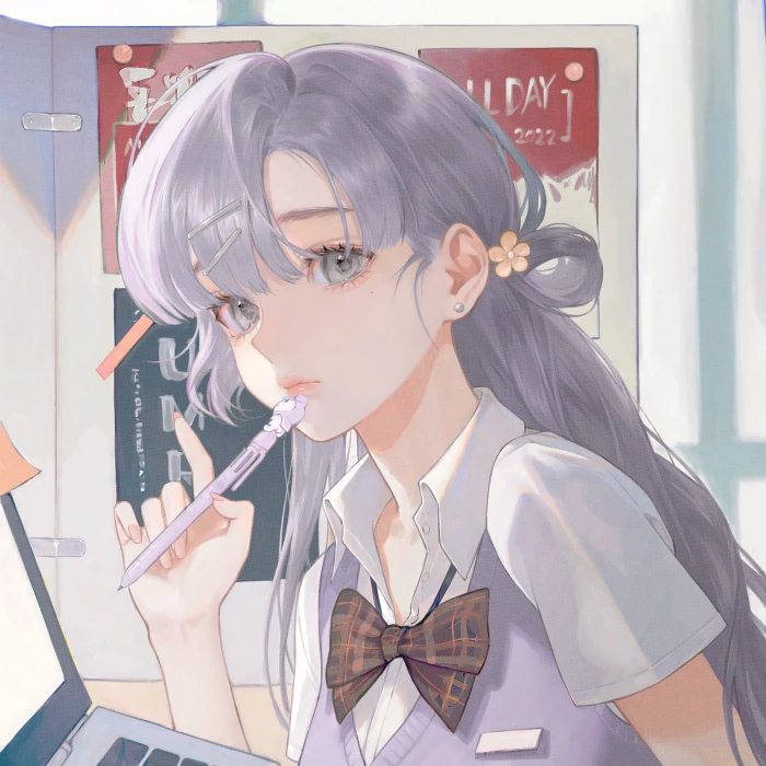 学院风动漫头像女
