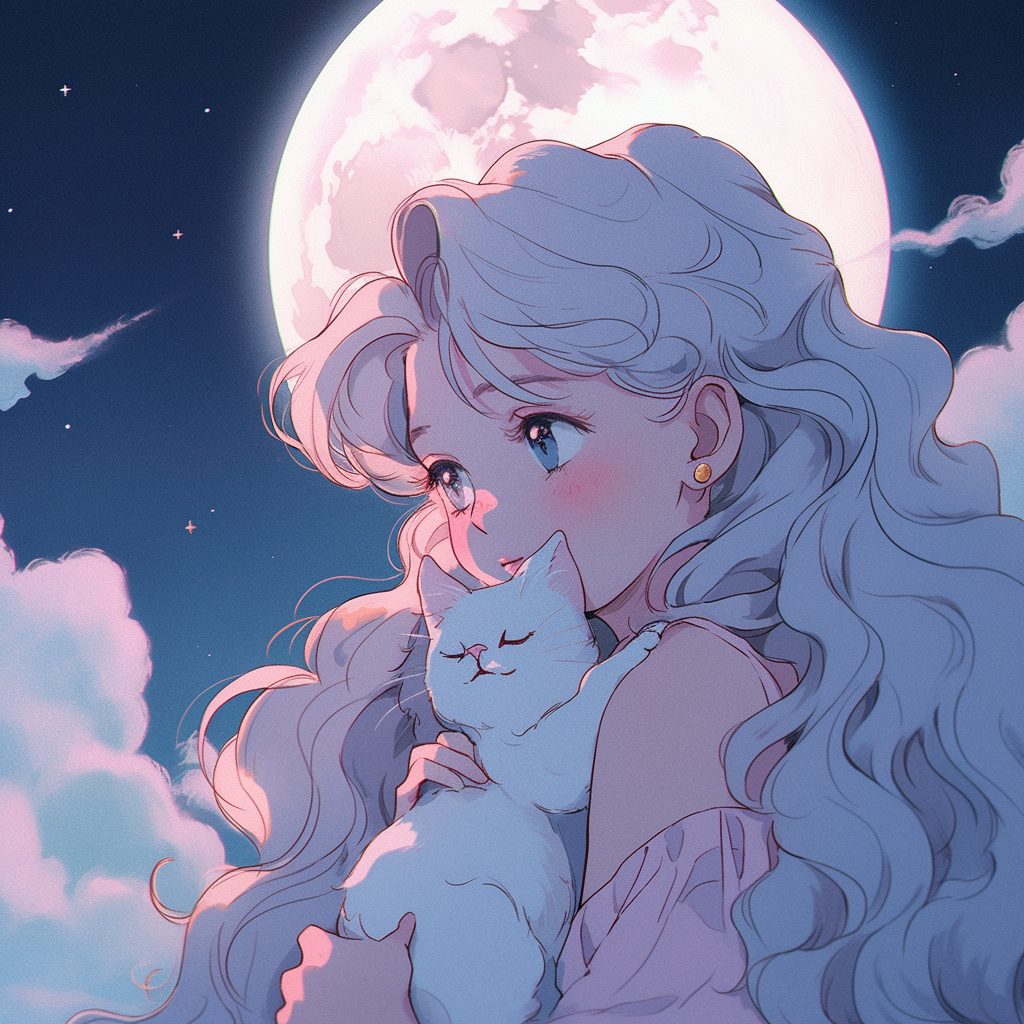 中秋节月亮动漫头像女