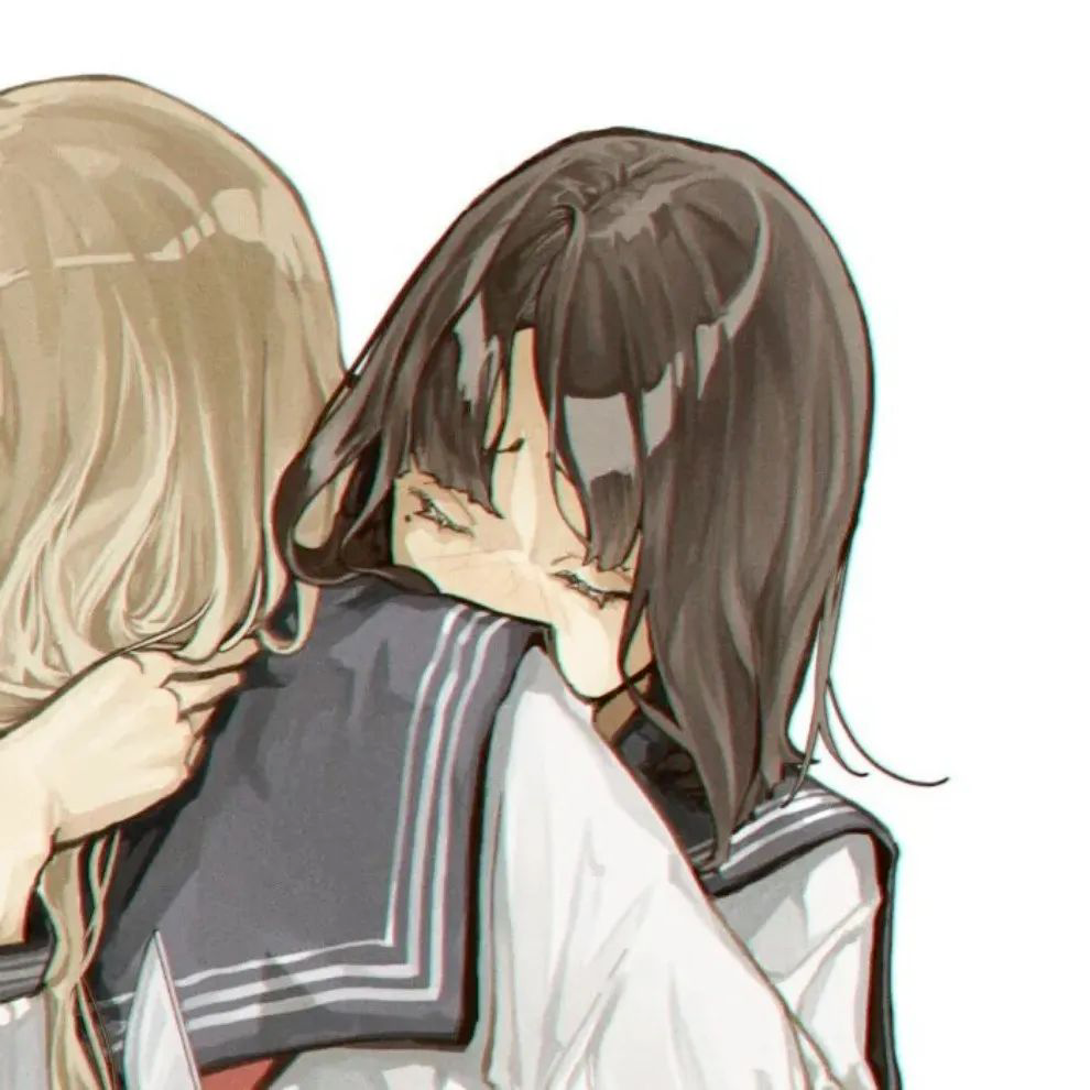 伤感学院风二人闺蜜头像动漫闺蜜头像
