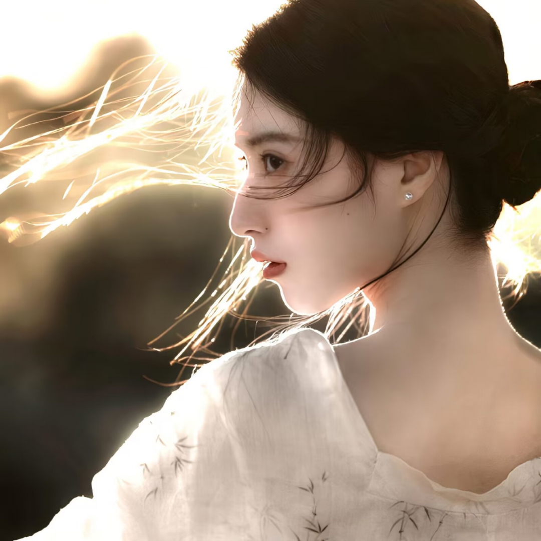 氛围感侧脸女生头像