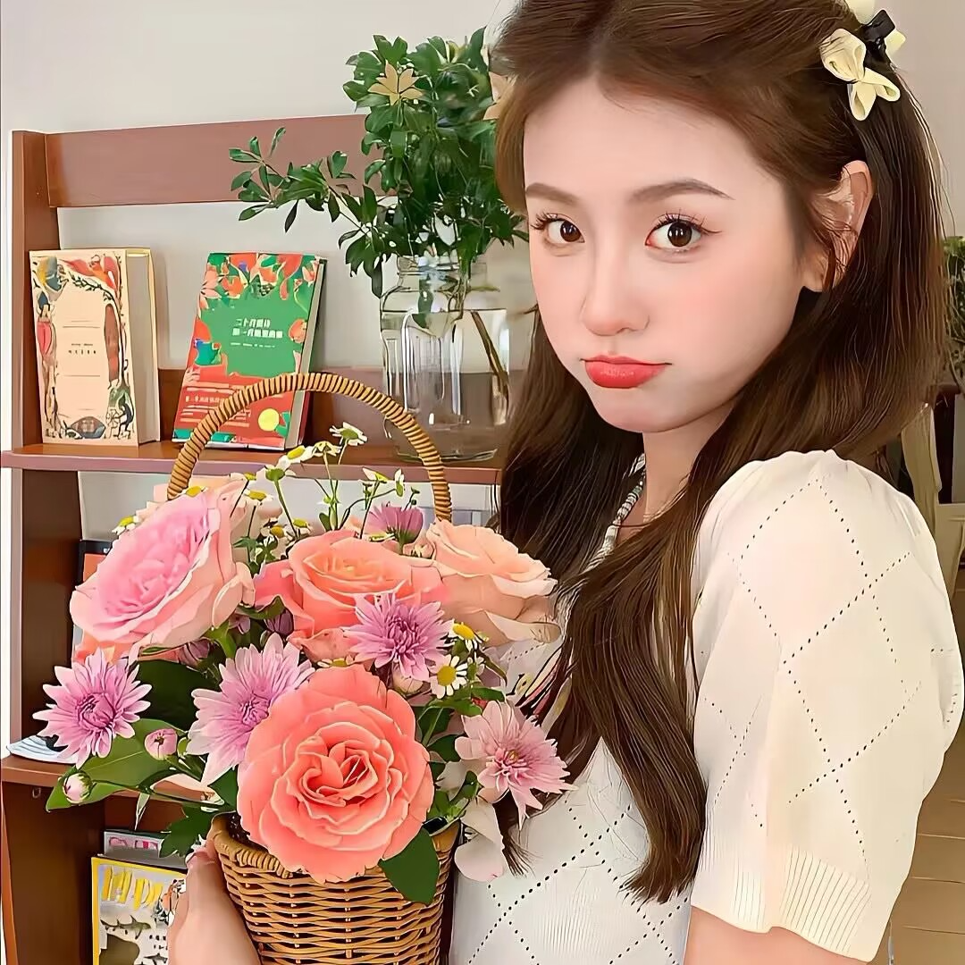 鲜花女生头像