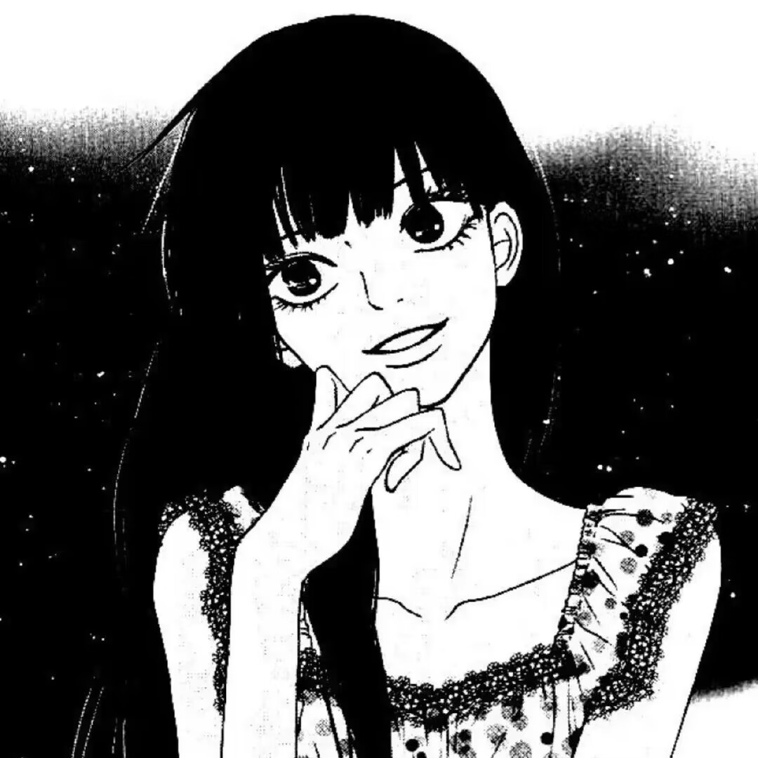 黑白动漫头像女