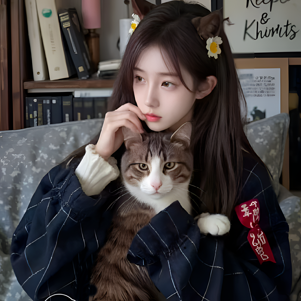 zngcabaotrwopolnvduoliya抱着猫咪单人真人情侣头像