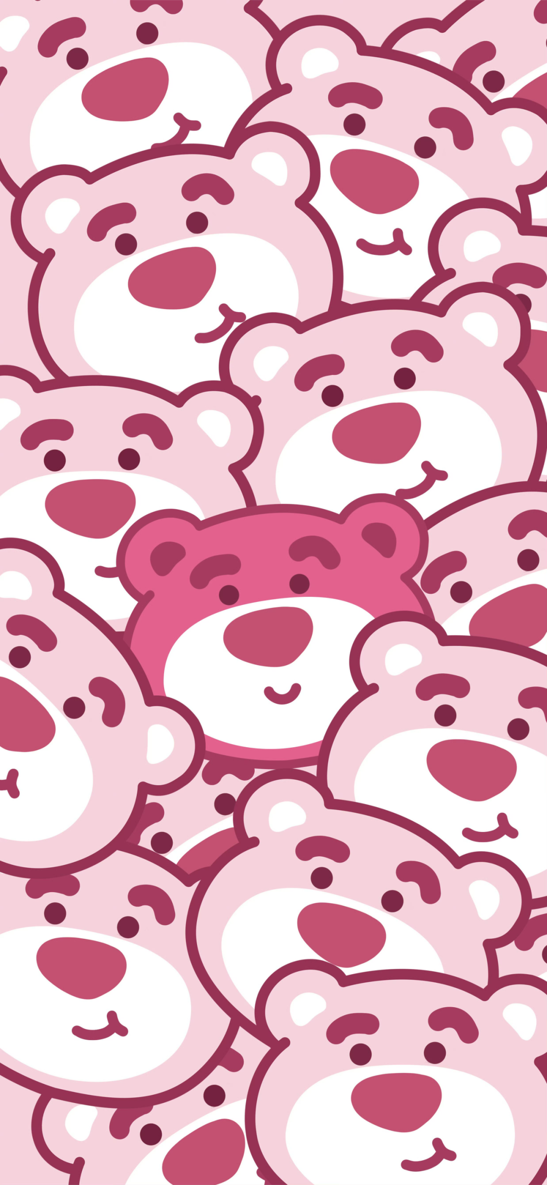 可爱草莓熊插画壁纸