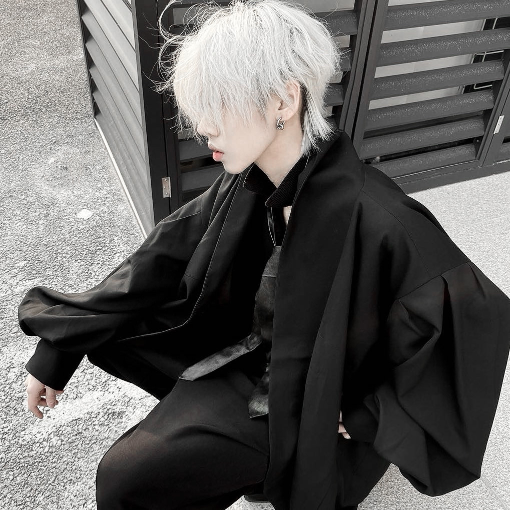 痞帅侧脸男生头像